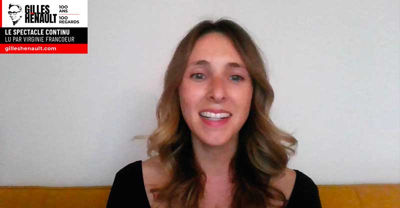 44 Le spectacle continue, lu par Virginie Francoeur Les éditions